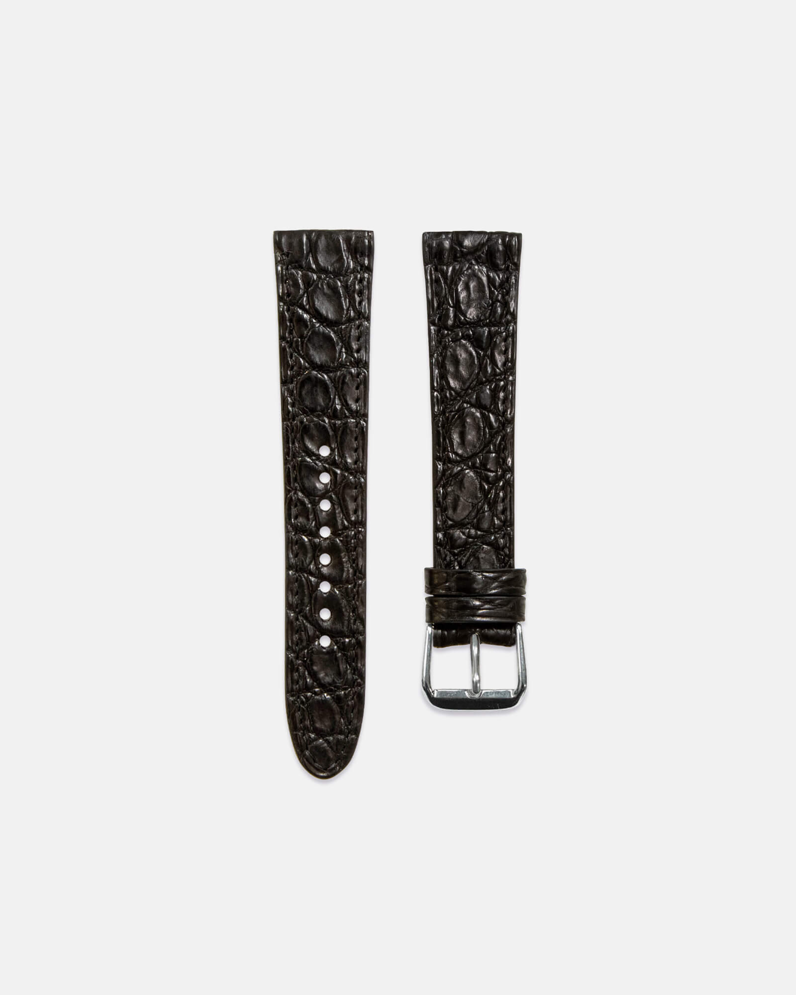 イタリア Black crocodile leather watch strap – Joseph Bonnie