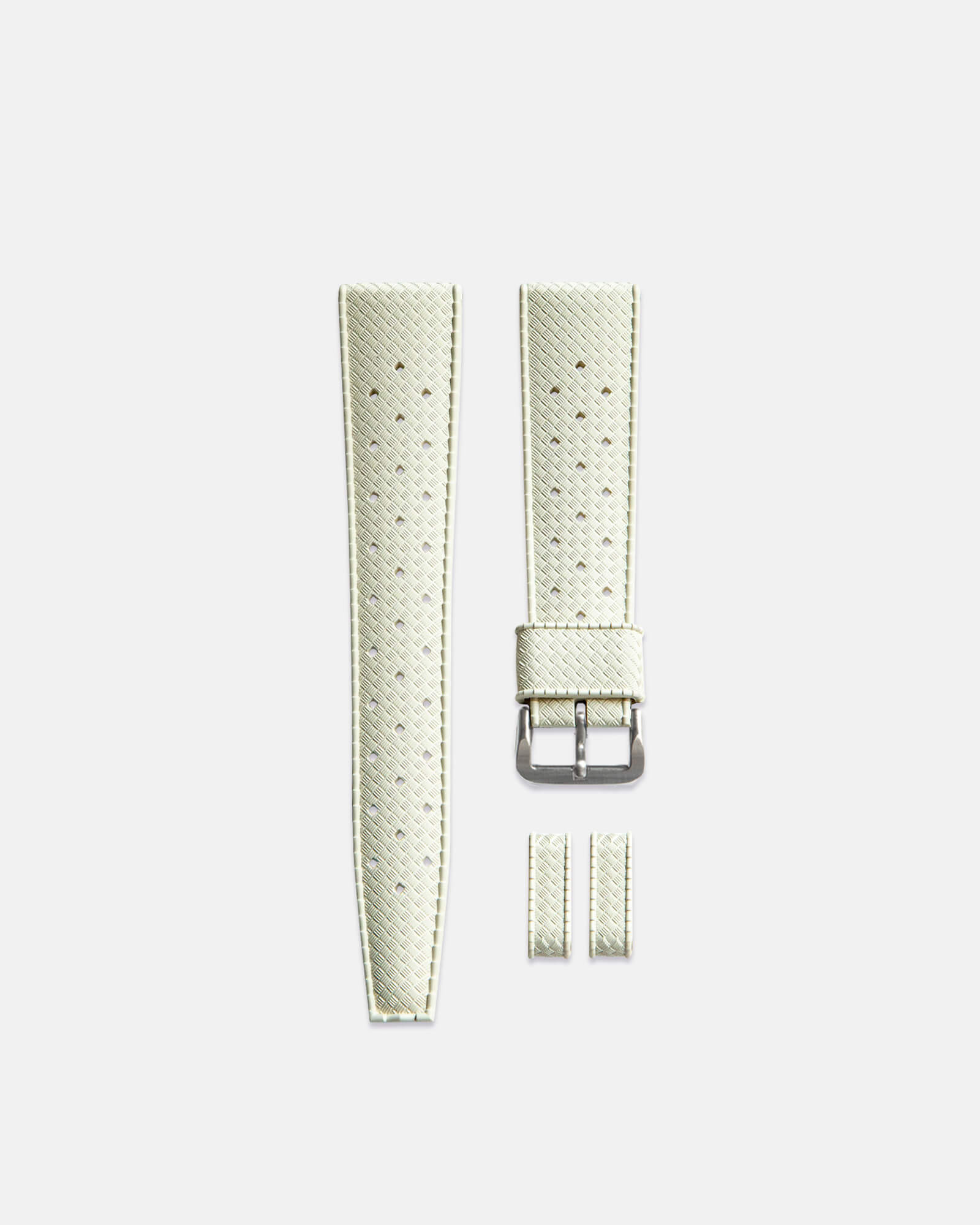Rubber strap - Natural vulcanised rubber - Ivory White - Flexible