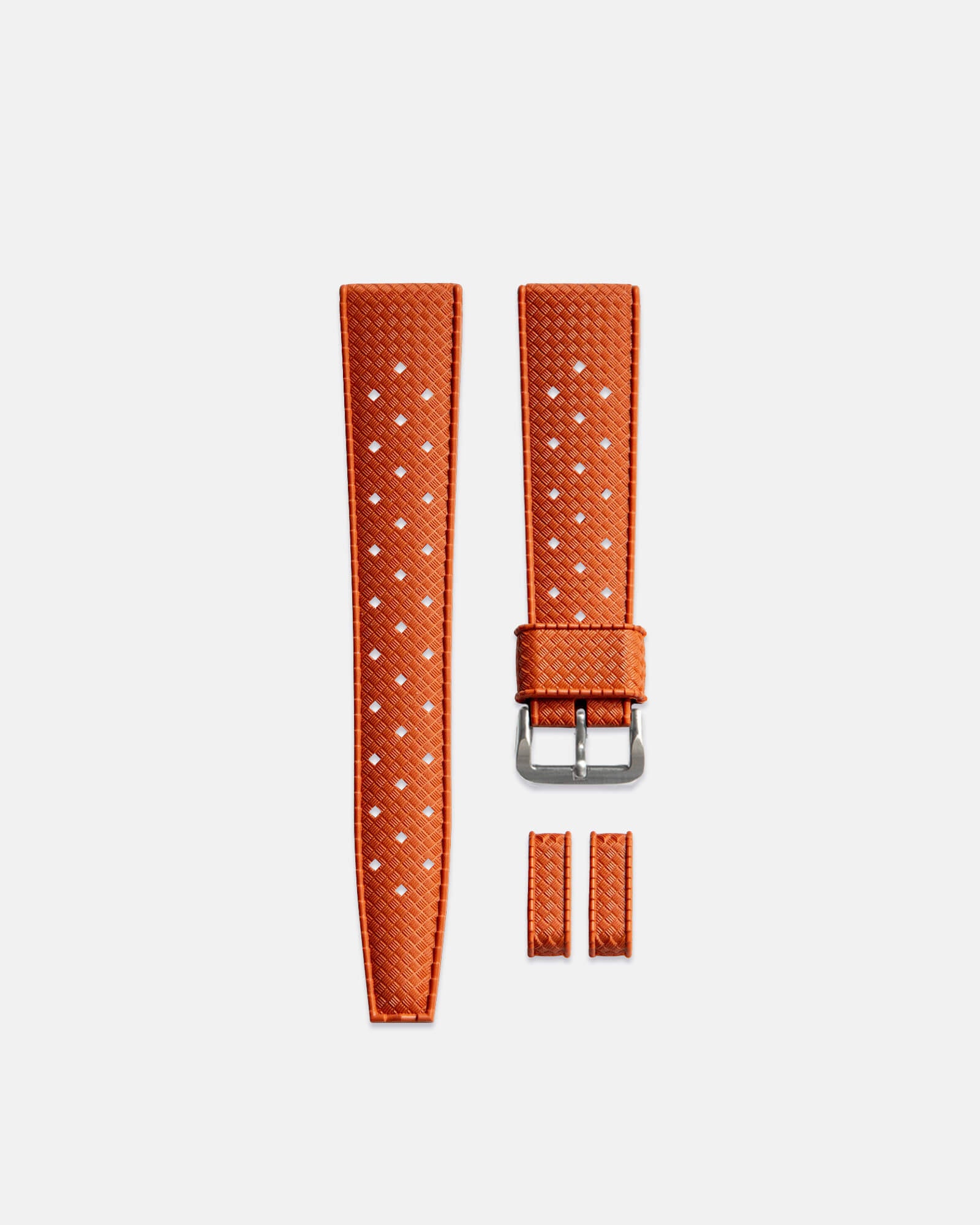 Rubber Watch strap - Natural vulcanised rubber - Orange - Flexible
