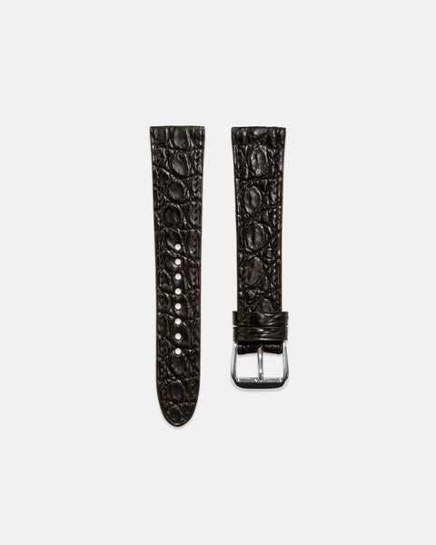 Black crocodile leather watch strap – Joseph Bonnie