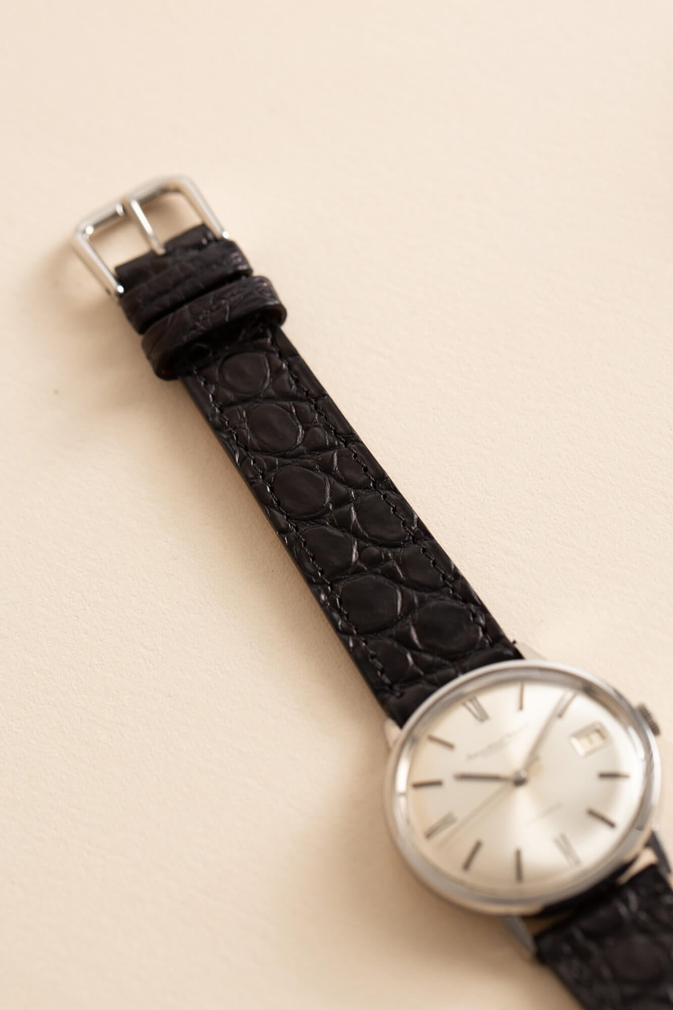 Black crocodile leather watch strap – Joseph Bonnie
