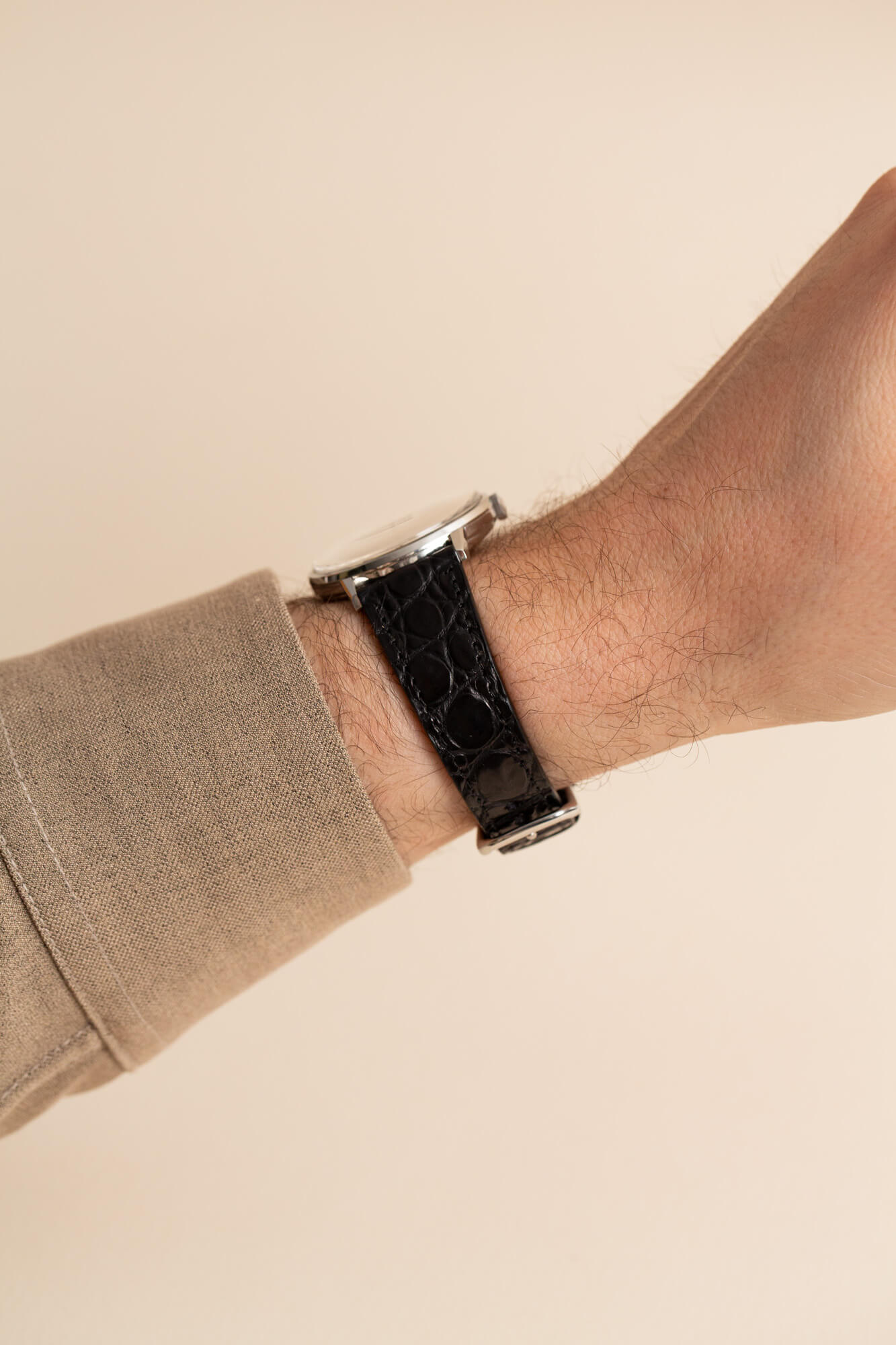 Black crocodile leather watch strap – Joseph Bonnie