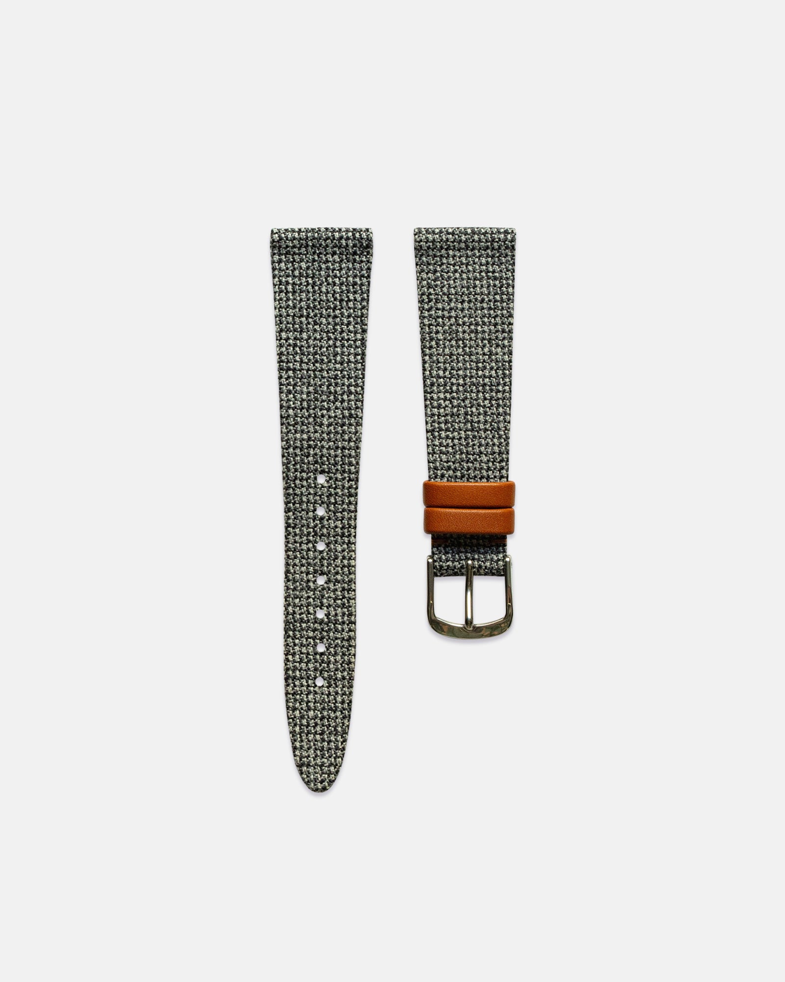 Rallye style watch strap in brown Horween Shell Cordovan leather