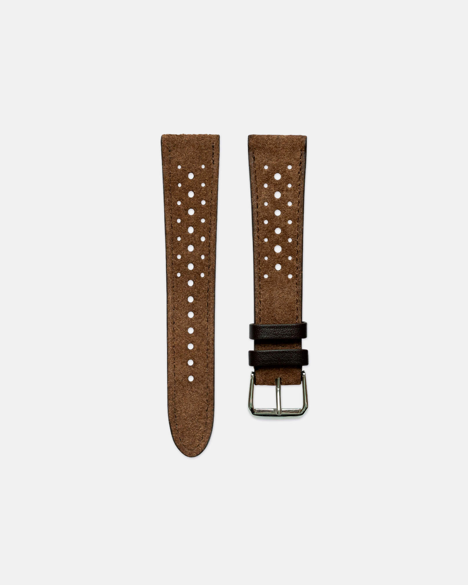 Rallye style watch strap in burgundy Horween Shell Cordovan