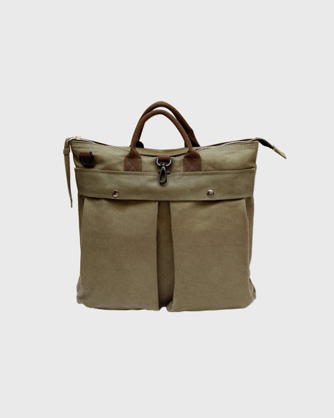 Maverick Helmet Bag - Cotton canvas bag - Military Green – Joseph