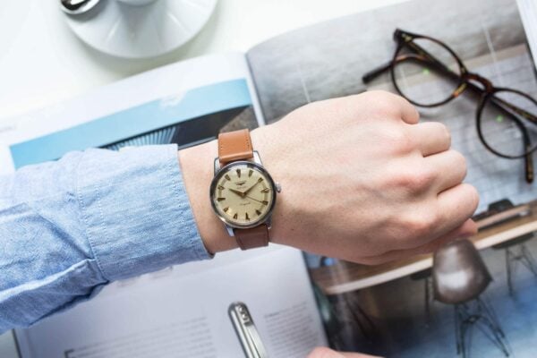 Bracelet de montre - Cuir de vachette marron clair