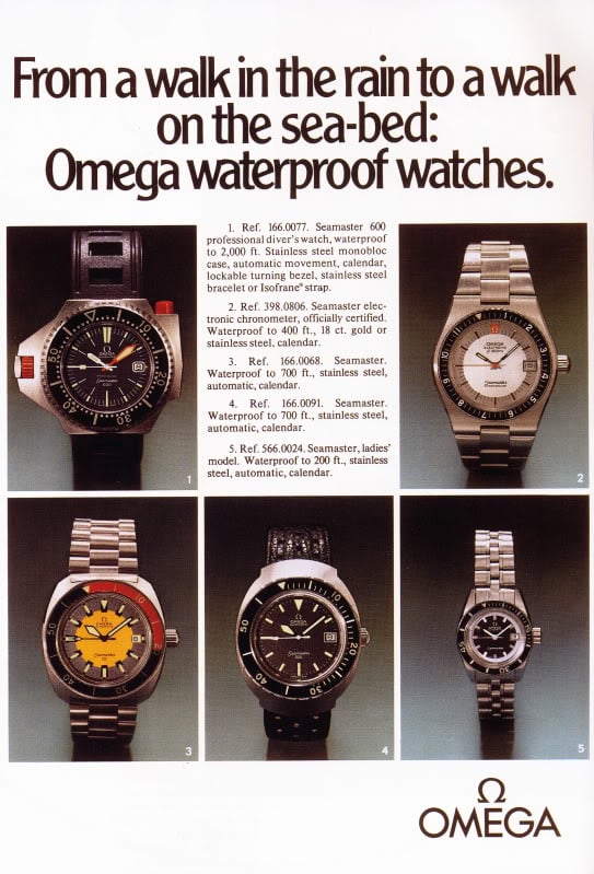 Omega Seamaster - publicité 1972