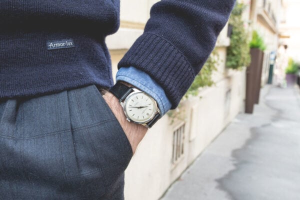 Bracelet de montre en veau noir