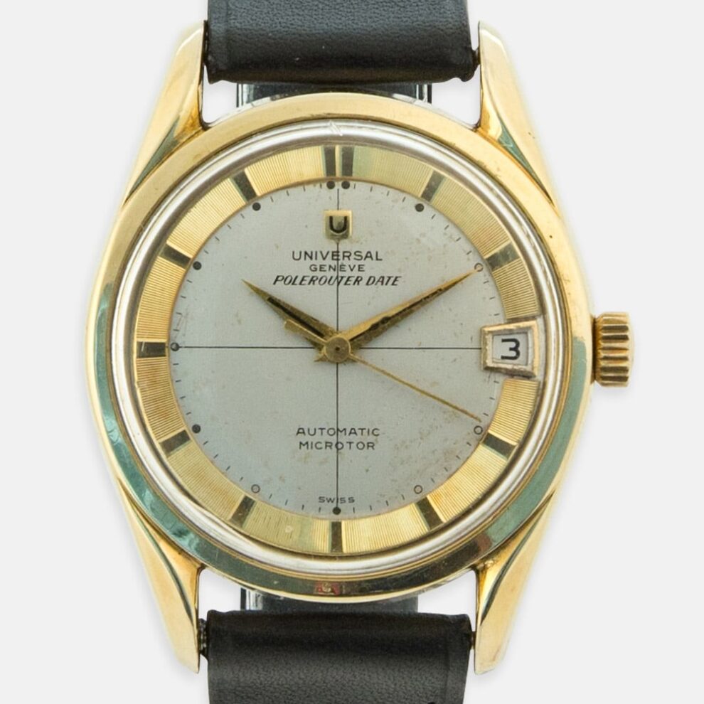 Universal Genève Polerouter Date Gold Automatic Microtor - 1960/1950