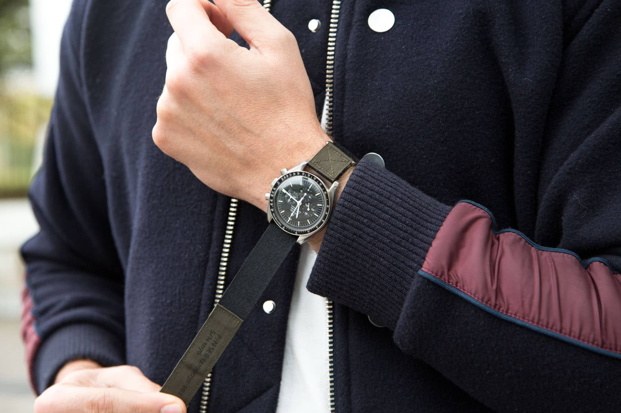 NASA Velcro Strap Kaki Nylon & Black Velcro Watch Band