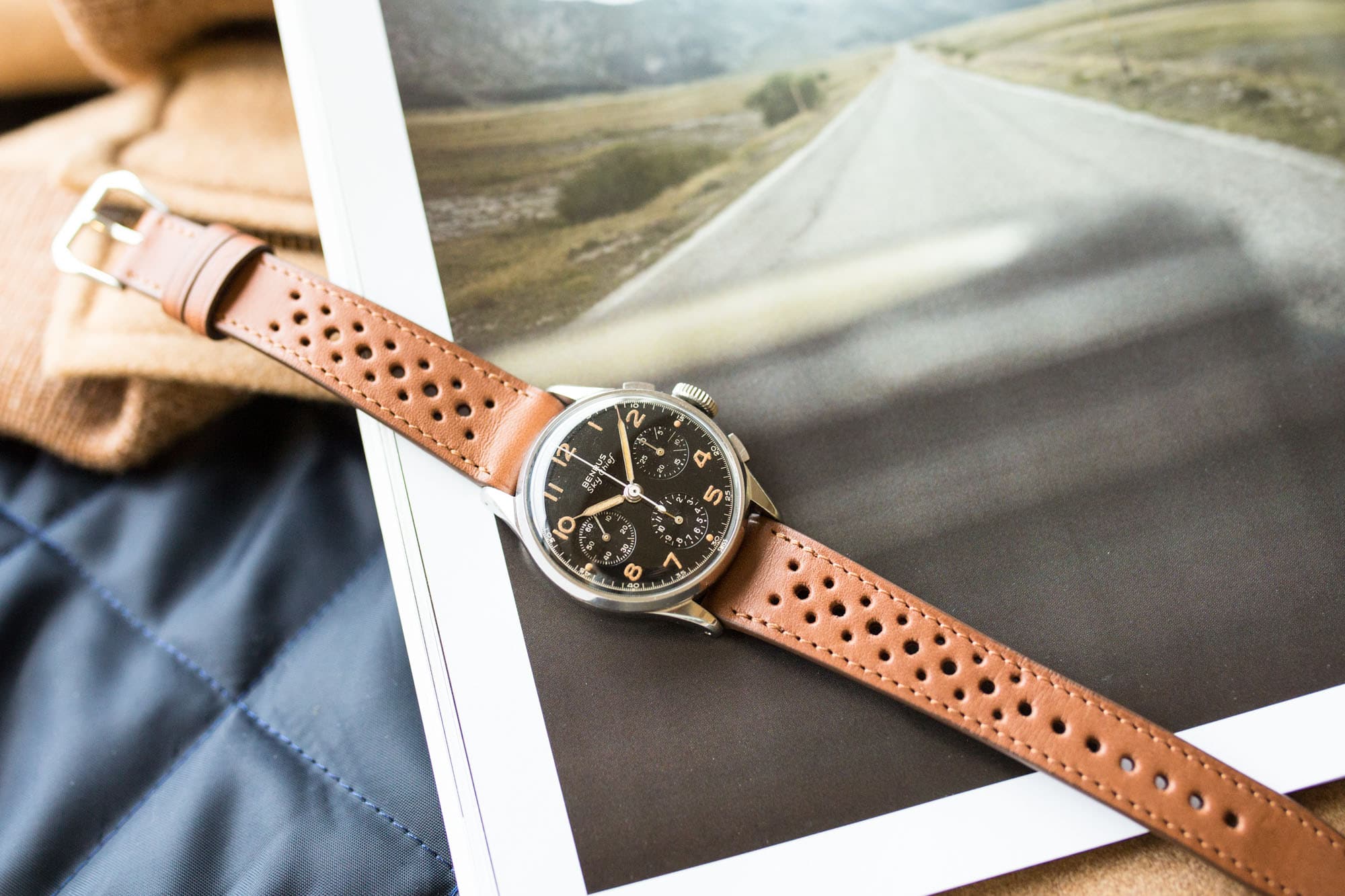 Leather strap watches