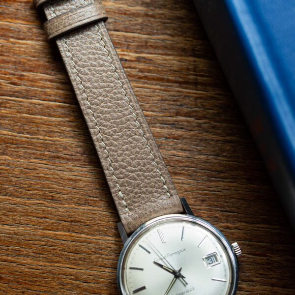 Bracelet de montre cuir grainé - Mastic