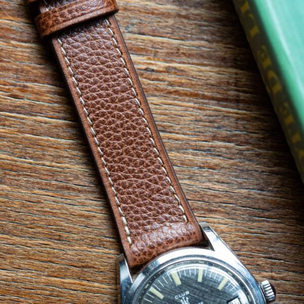 Bracelet de montre cuir grainé - Cognac