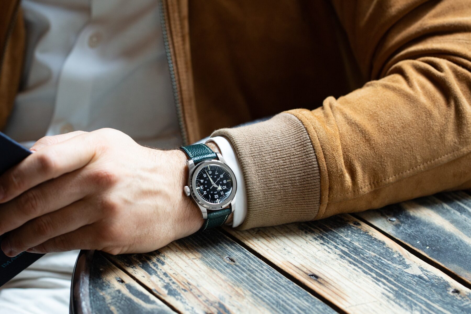 Bracelet de montre cuir grainé - Forest Green