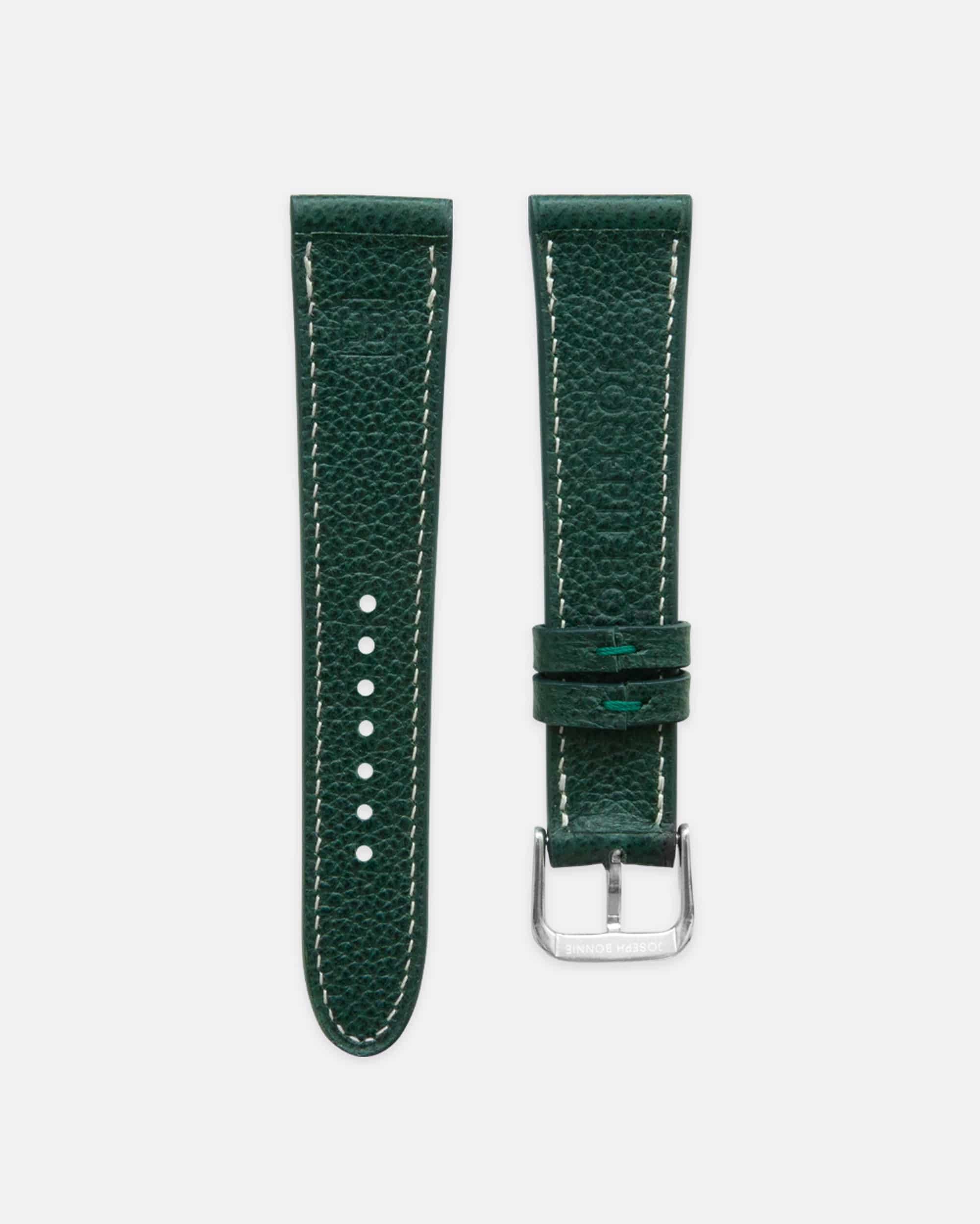 Bracelet de montre cuir grainé - Vert Sapin