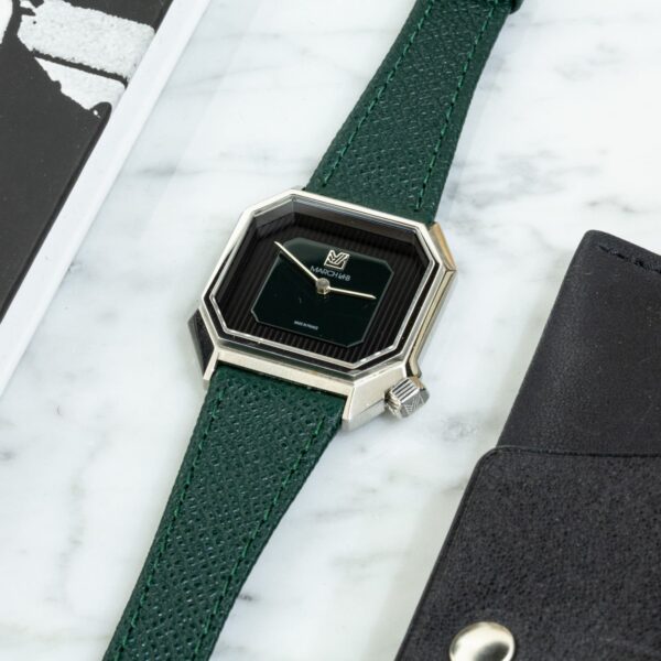 Bracelet de montre - Cuir de veau grainé vert sapin