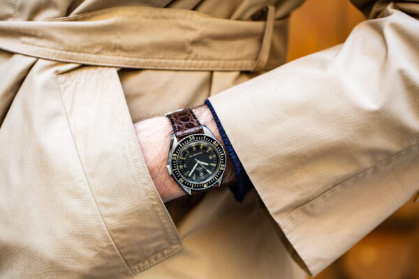 Bracelet de montre crocodile - Marron noisette
