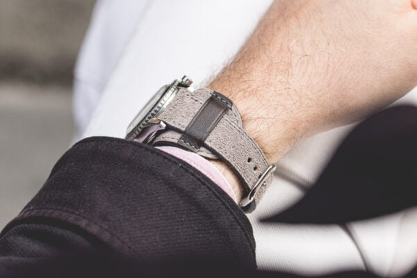 Bracelet montre Bund - Cuir velours gris