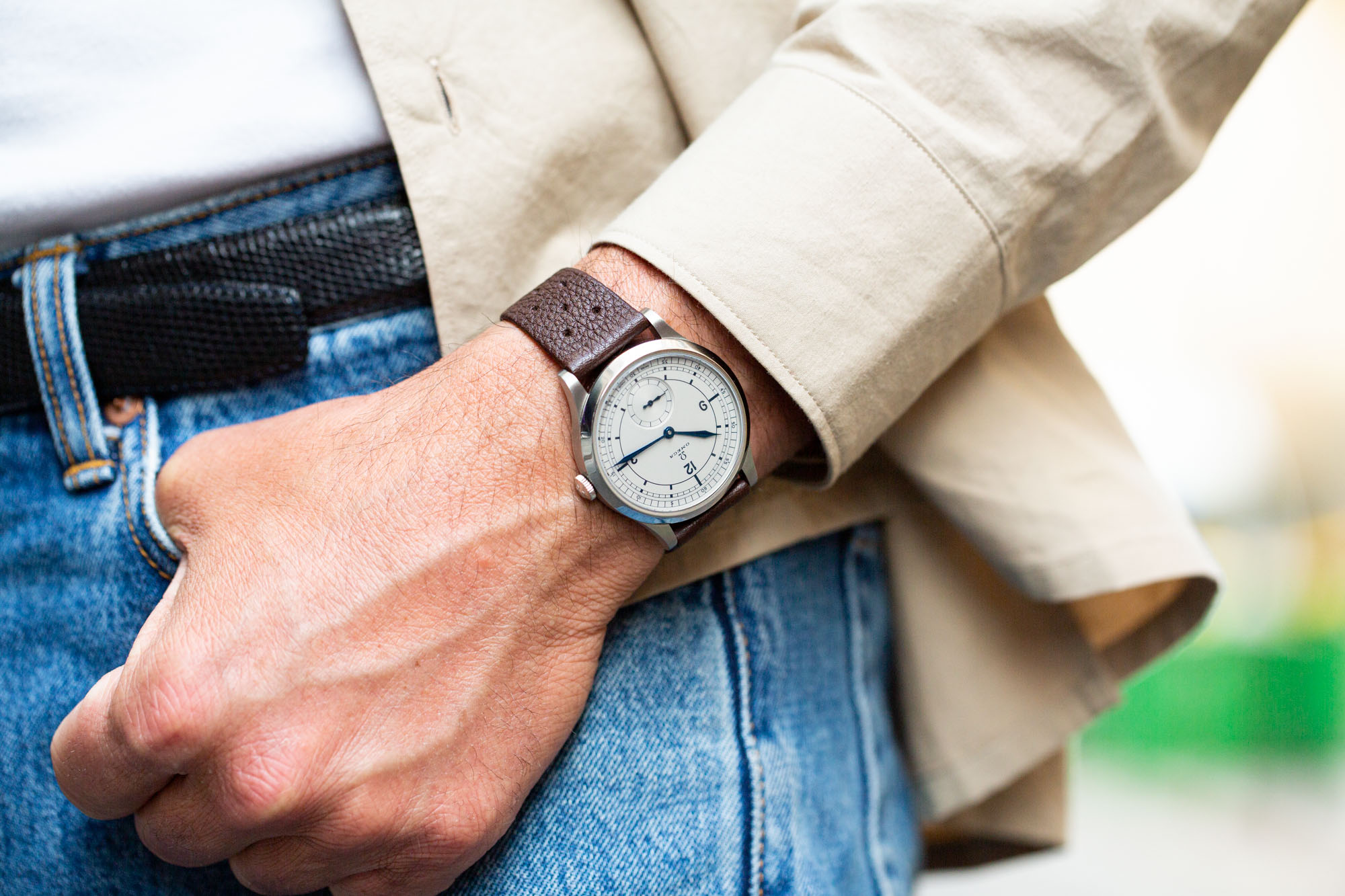 Tropic Star Leather Watch Strap - Chocolate Brown Grained Calfskin