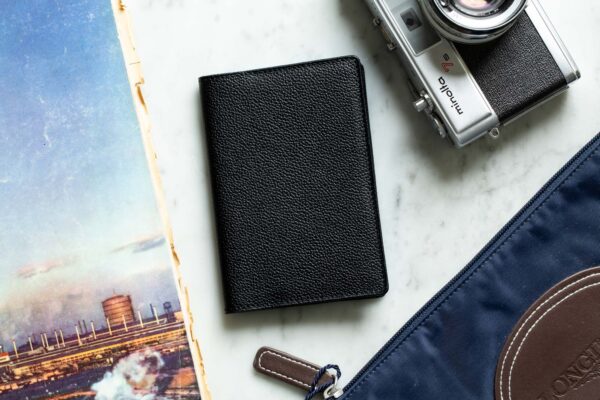 Porte Passeport - Cuir Grainé Noir