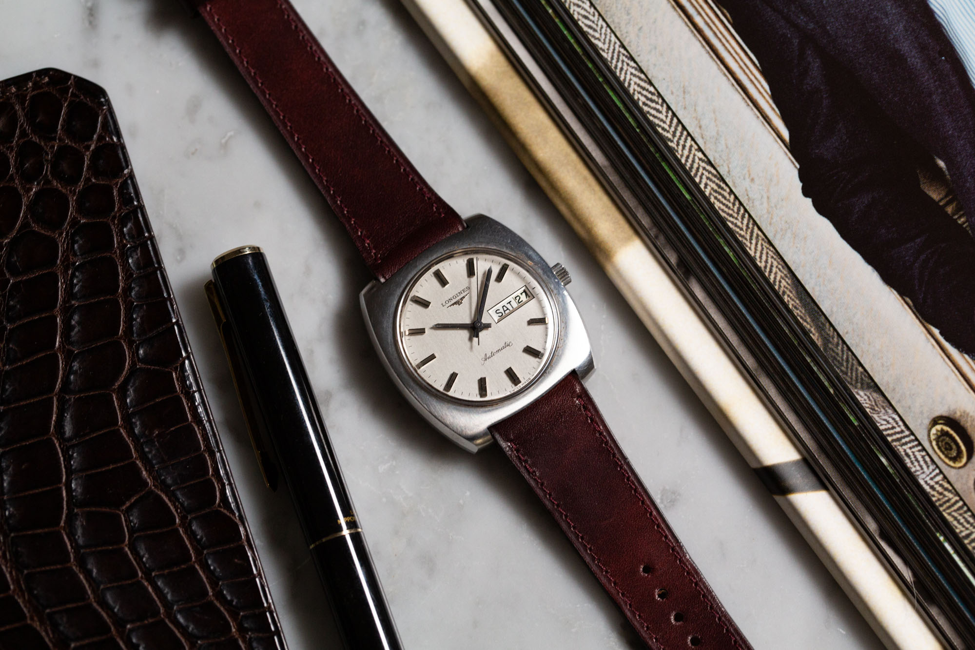 Longines Automatic Date ロンジン オートマチック デイト LONGINES AUTOMATIC DAY DATE - Circa 1975 - 1 year warranty