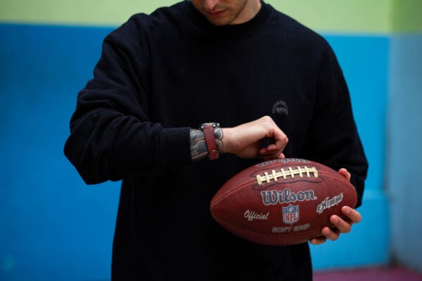 Bracelet de montre - cuir football américain Horween Leather Co.