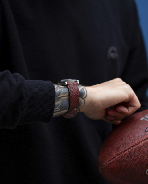 Bracelet de montre - cuir football américain Horween Leather Co.
