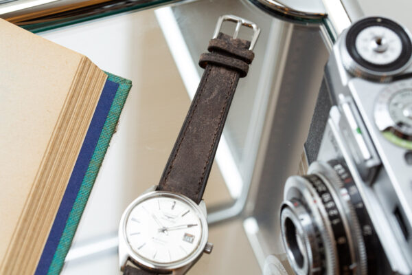 Bracelet de montre cuir ciré marron