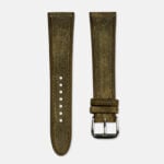 Bracelet de montre cuir ciré olive