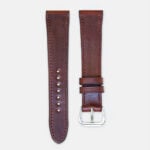 Bracelet Montre - Cuir de Veau Marron Brillant