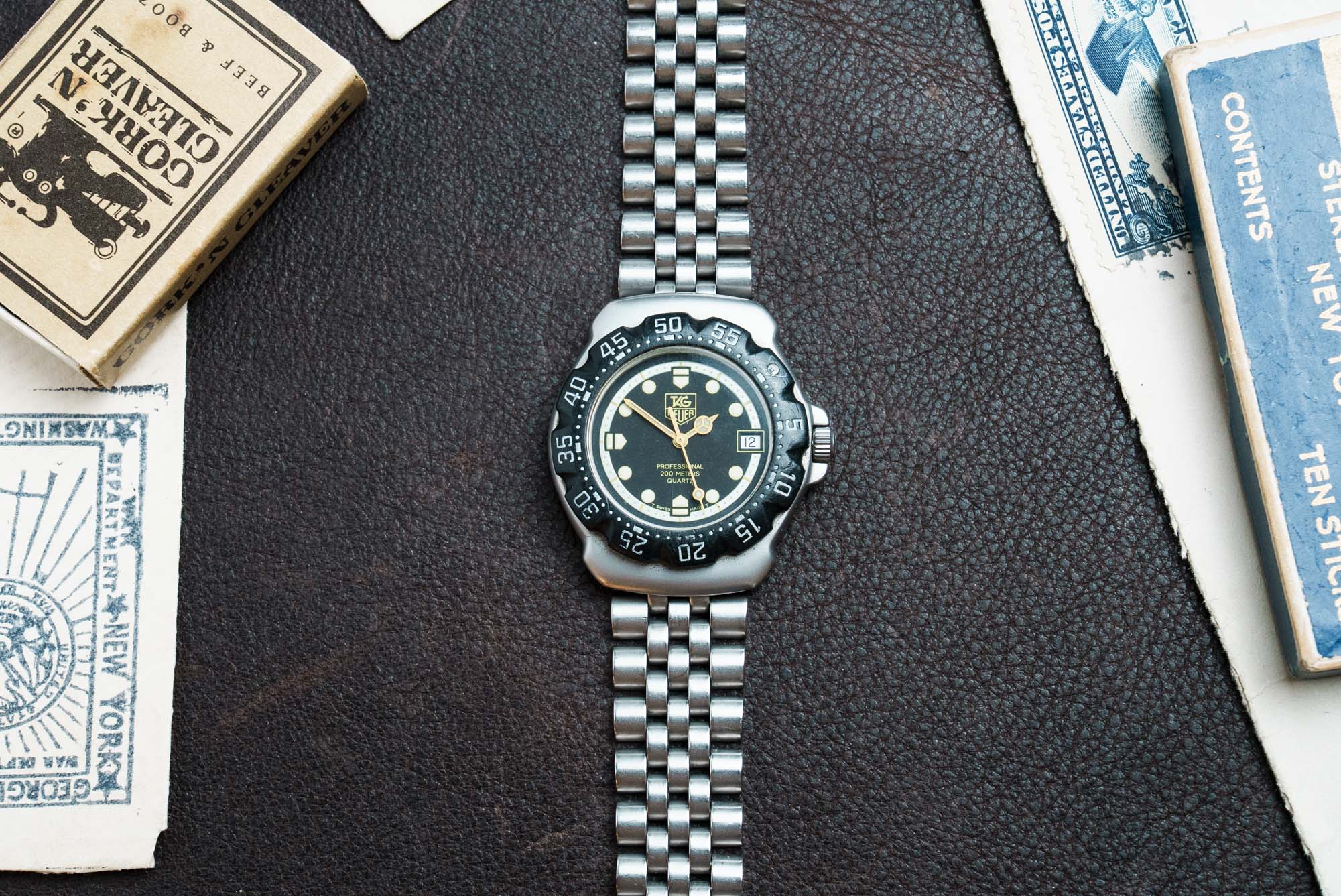 時計 TAG HEUER Professional 200m Tag Heuer Professional 200m Black Dial Chronograph Bracelet